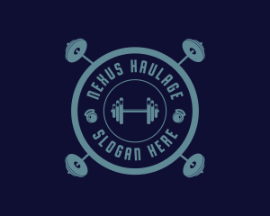 Fitness Weightlifting Badge logo design