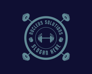 Fitness Weightlifting Badge logo design