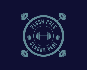 Fitness Weightlifting Badge logo design