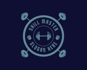 Fitness Weightlifting Badge logo design