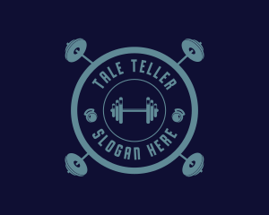 Fitness Weightlifting Badge logo design