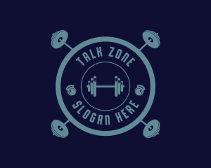 Fitness Weightlifting Badge logo design