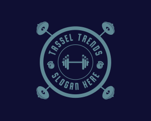 Fitness Weightlifting Badge logo design