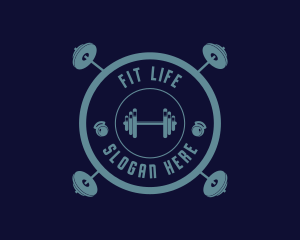 Fitness Weightlifting Badge logo