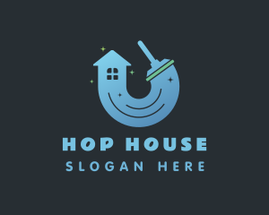 Vacuum House Cleaning logo design