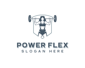 Female Weightlifter Training logo design