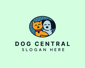 Cartoon Dog Cat logo design