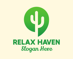 Green Cactus Plant Logo