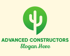 Green Cactus Plant logo design