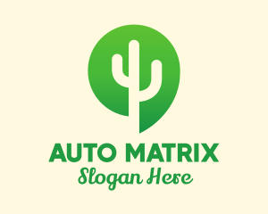 Green Cactus Plant logo design