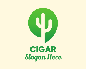 Green Cactus Plant logo design