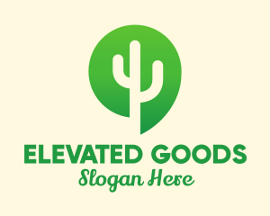 Green Cactus Plant logo design