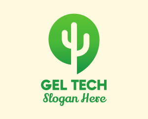 Green Cactus Plant logo design