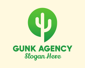 Green Cactus Plant logo design