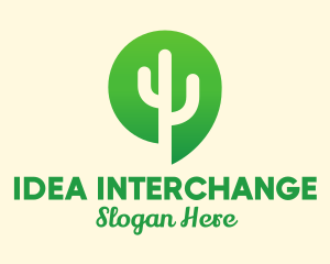 Green Cactus Plant logo design