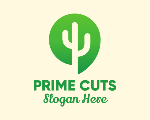 Green Cactus Plant logo design