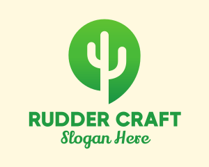 Green Cactus Plant logo design