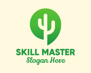 Green Cactus Plant logo design