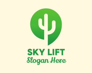 Green Cactus Plant logo design