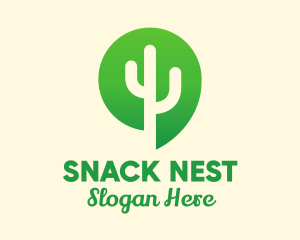 Green Cactus Plant logo design