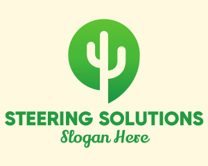 Green Cactus Plant logo design