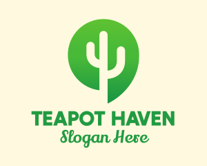 Green Cactus Plant logo design