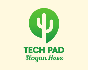 Green Cactus Plant logo design