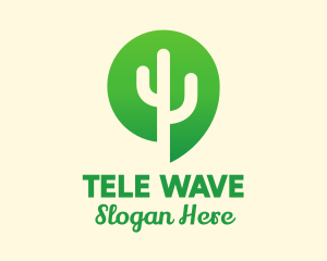 Green Cactus Plant logo design