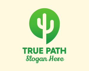 Green Cactus Plant logo design