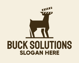 Deer Movie Clapboard logo design