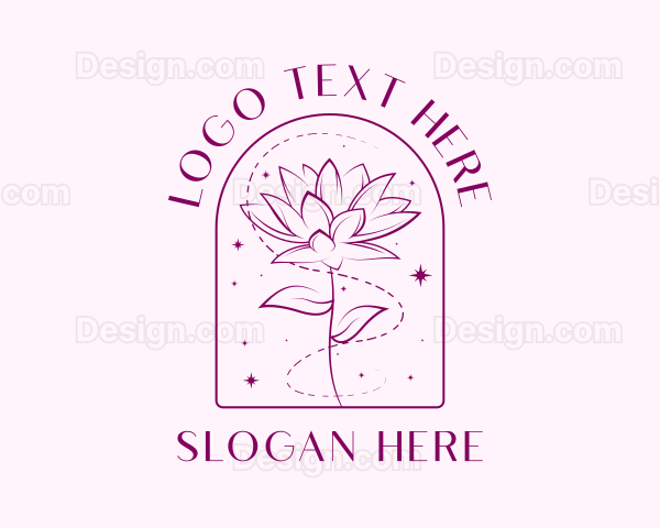 Fashion Glitter Flower Logo