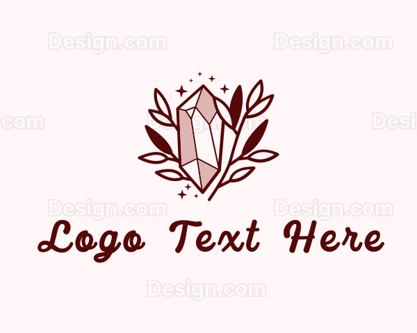 Red Glamorous Crystal Logo