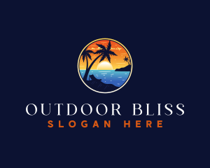 Beach Sunset Resort logo design