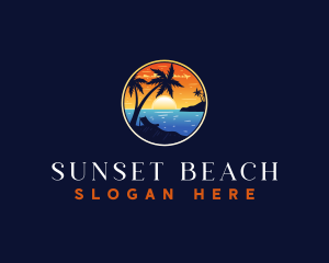 Beach Sunset Resort logo design