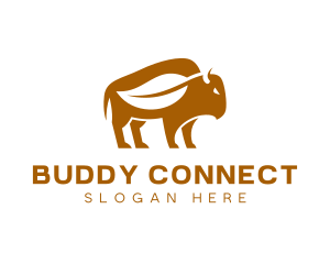 Eco Friendly Leaf Bison logo design