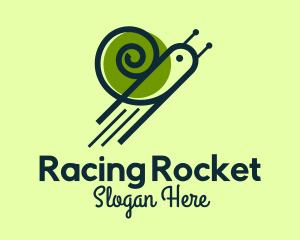 Flying Snail Rocket logo design