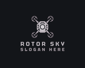 Surveillance Aerial Drone logo design