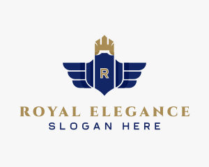 Elegant Royalty Wings logo design