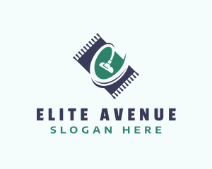 Carpet Vacuum Cleaning Letter E  logo design