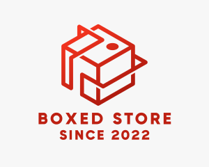 Red Logistics Box logo design