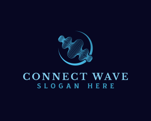 Wave Frequency Beat logo design