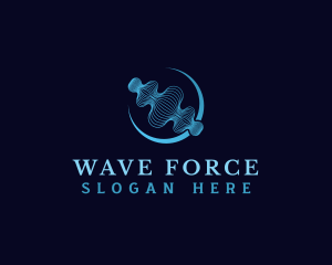 Wave Frequency Beat logo design