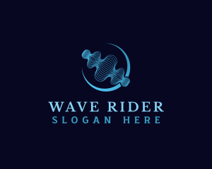 Wave Frequency Beat logo design