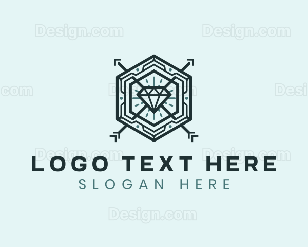 Hipster Diamond Jewelry Logo