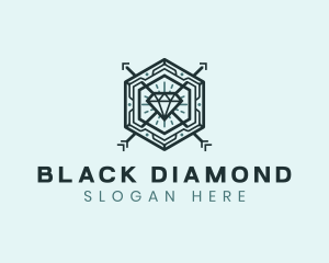 Hipster Diamond Jewelry logo design