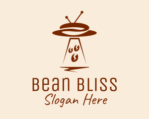 UFO Spaceship Coffee Bean logo