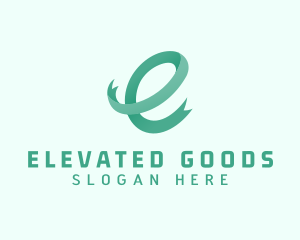 Elegant Ribbon Letter E logo design