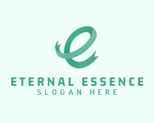 Elegant Ribbon Letter E logo design