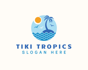 Tropical Island Travel logo design