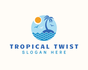 Tropical Island Travel logo design